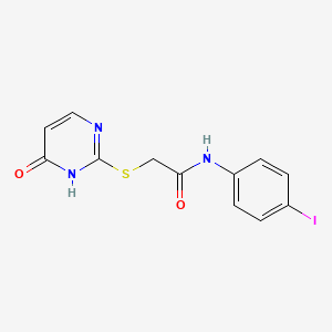 2-[(4-HYDROXY-2-PYRIMIDINYL)SULFANYL]-N~1~-(4-IODOPHENYL)ACETAMIDE