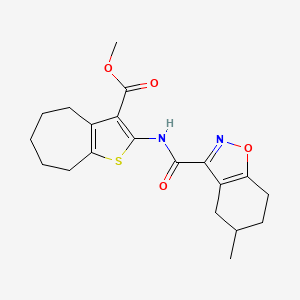 methyl 2-{[(5-methyl-4,5,6,7-tetrahydro-1,2-benzisoxazol-3-yl)carbonyl]amino}-5,6,7,8-tetrahydro-4H-cyclohepta[b]thiophene-3-carboxylate