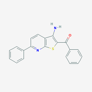molecular formula C20H14N2OS B460547 (3-Amino-6-phenylthieno[2,3-b]pyridin-2-yl)(phenyl)methanone CAS No. 115809-16-0