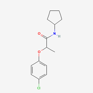 molecular formula C14H18ClNO2 B4605476 2-(4-chlorophenoxy)-N-cyclopentylpropanamide 