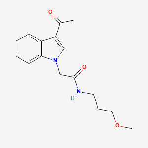 2-(3-acetyl-1H-indol-1-yl)-N-(3-methoxypropyl)acetamide