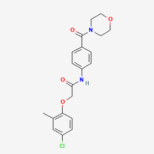 2-(4-chloro-2-methylphenoxy)-N-[4-(morpholine-4-carbonyl)phenyl]acetamide