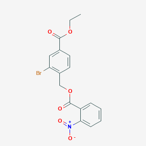 molecular formula C17H14BrNO6 B4605509 ethyl 3-bromo-4-{[(2-nitrobenzoyl)oxy]methyl}benzoate 