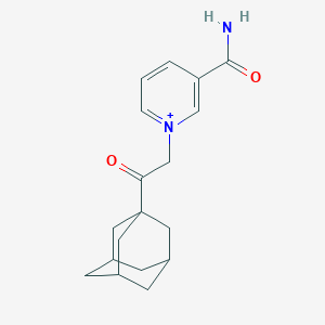 molecular formula C18H23N2O2+ B460551 1-[2-(1-Adamantyl)-2-oxoethyl]-3-(aminocarbonyl)pyridinium 