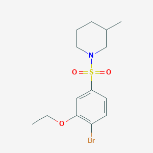 molecular formula C14H20BrNO3S B4605515 1-(4-Bromo-3-ethoxybenzenesulfonyl)-3-methylpiperidine 