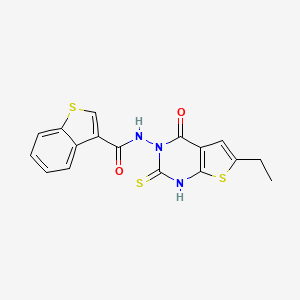 N-(6-ethyl-2-mercapto-4-oxothieno[2,3-d]pyrimidin-3(4H)-yl)-1-benzothiophene-3-carboxamide