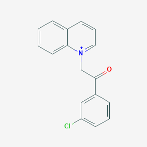 molecular formula C17H13ClNO+ B460555 1-[2-(3-Chlorophenyl)-2-oxoethyl]quinolinium 