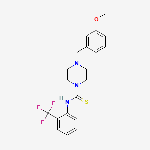 molecular formula C20H22F3N3OS B4605551 4-(3-methoxybenzyl)-N-[2-(trifluoromethyl)phenyl]-1-piperazinecarbothioamide 