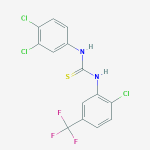 molecular formula C14H8Cl3F3N2S B4605560 N-[2-chloro-5-(trifluoromethyl)phenyl]-N'-(3,4-dichlorophenyl)thiourea 