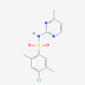 molecular formula C13H14ClN3O2S B4605568 4-chloro-2,5-dimethyl-N-(4-methyl-2-pyrimidinyl)benzenesulfonamide 