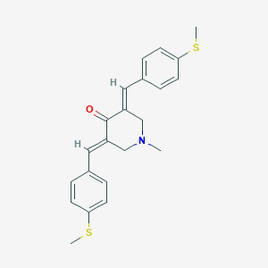 molecular formula C22H23NOS2 B460557 (3E,5E)-1-methyl-3,5-bis({[4-(methylsulfanyl)phenyl]methylidene})piperidin-4-one CAS No. 142808-52-4