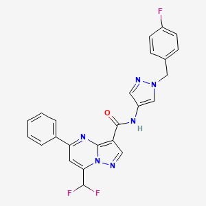 7-(difluoromethyl)-N-[1-(4-fluorobenzyl)-1H-pyrazol-4-yl]-5-phenylpyrazolo[1,5-a]pyrimidine-3-carboxamide