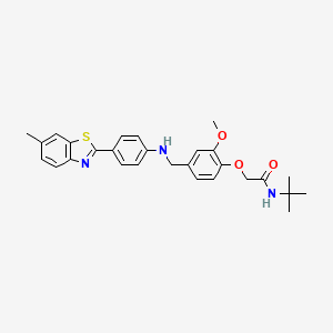 N-(tert-butyl)-2-[2-methoxy-4-({[4-(6-methyl-1,3-benzothiazol-2-yl)phenyl]amino}methyl)phenoxy]acetamide