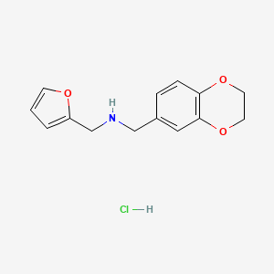 1-(2,3-Dihydrobenzo[b][1,4]dioxin-6-yl)-N-(furan-2-ylmethyl)methanamine hydrochloride