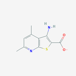 molecular formula C10H9N2O2S- B460561 3-Amino-4,6-dimethylthieno[2,3-b]pyridine-2-carboxylate 