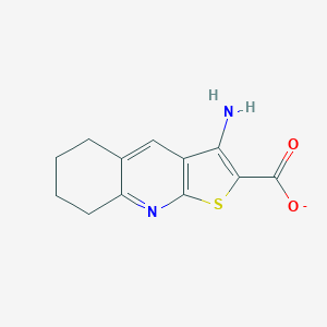 molecular formula C12H11N2O2S- B460562 3-Amino-5,6,7,8-tetrahydrothieno[2,3-b]quinoline-2-carboxylate 