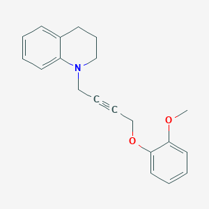 molecular formula C20H21NO2 B4605621 1-[4-(2-methoxyphenoxy)-2-butyn-1-yl]-1,2,3,4-tetrahydroquinoline 