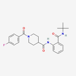 N-[2-(tert-butylcarbamoyl)phenyl]-1-(4-fluorobenzoyl)piperidine-4-carboxamide