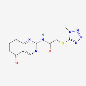 2-[(1-methyl-1H-tetrazol-5-yl)sulfanyl]-N-(5-oxo-5,6,7,8-tetrahydroquinazolin-2-yl)acetamide