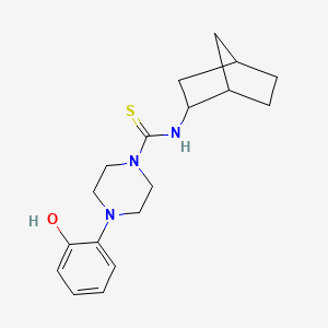 molecular formula C18H25N3OS B4605630 N-bicyclo[2.2.1]hept-2-yl-4-(2-hydroxyphenyl)-1-piperazinecarbothioamide 