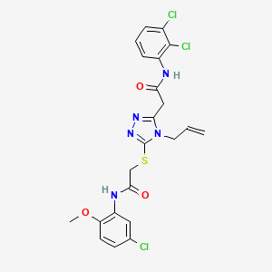 2-[5-({2-[(5-chloro-2-methoxyphenyl)amino]-2-oxoethyl}sulfanyl)-4-(prop-2-en-1-yl)-4H-1,2,4-triazol-3-yl]-N-(2,3-dichlorophenyl)acetamide