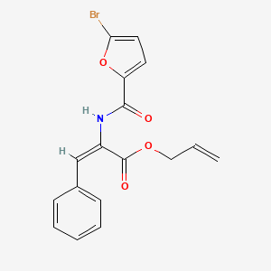 molecular formula C17H14BrNO4 B4605657 2-[(5-溴-2-呋喃甲酰)氨基]-3-苯基丙烯酸烯丙酯 