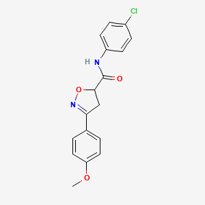 N-(4-chlorophenyl)-3-(4-methoxyphenyl)-4,5-dihydro-5-isoxazolecarboxamide