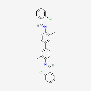 molecular formula C28H22Cl2N2 B4605696 (2-chlorobenzylidene){4'-[(2-chlorobenzylidene)amino]-3,3'-dimethyl-4-biphenylyl}amine 