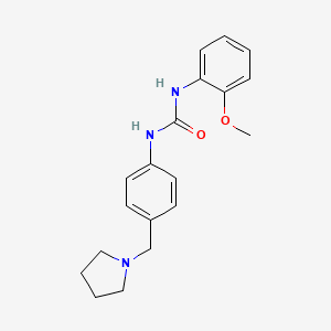 molecular formula C19H23N3O2 B4605707 N-(2-methoxyphenyl)-N'-[4-(1-pyrrolidinylmethyl)phenyl]urea 