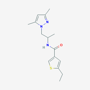 molecular formula C15H21N3OS B4605720 N-[2-(3,5-dimethyl-1H-pyrazol-1-yl)-1-methylethyl]-5-ethyl-3-thiophenecarboxamide 