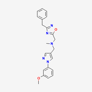 1-(3-benzyl-1,2,4-oxadiazol-5-yl)-N-{[1-(3-methoxyphenyl)-1H-pyrazol-4-yl]methyl}-N-methylmethanamine