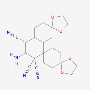 molecular formula C22H24N4O4 B460576 2'-amino-4'a,5',6',7'-tetrahydro-dispiro(1,3-dioxolane-2,6'-naphthalene-4',8''-[1,4]dioxaspiro[4.5]decane)-1',3',3'(4'H)-tricarbonitrile CAS No. 488107-96-6