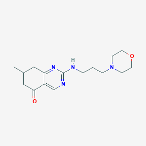 7-Methyl-2-[(3-morpholin-4-ylpropyl)amino]-6,7,8-trihydroquinazolin-5-one