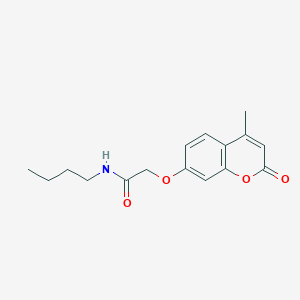 molecular formula C16H19NO4 B4605765 N-丁基-2-[(4-甲基-2-氧代-2H-色满-7-基)氧基]乙酰胺 