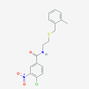 4-chloro-N-{2-[(2-methylbenzyl)thio]ethyl}-3-nitrobenzamide