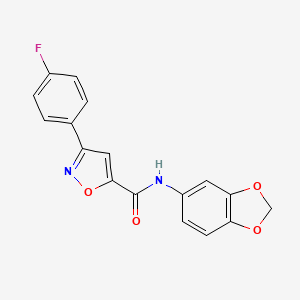 N-(2H-1,3-BENZODIOXOL-5-YL)-3-(4-FLUOROPHENYL)-1,2-OXAZOLE-5-CARBOXAMIDE