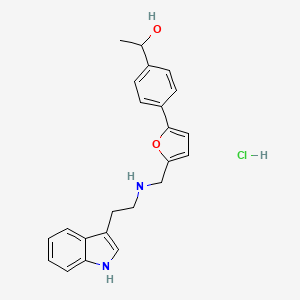 molecular formula C23H25ClN2O2 B4605816 1-[4-[5-[[2-(1H-indol-3-yl)ethylamino]methyl]furan-2-yl]phenyl]ethanol;hydrochloride 