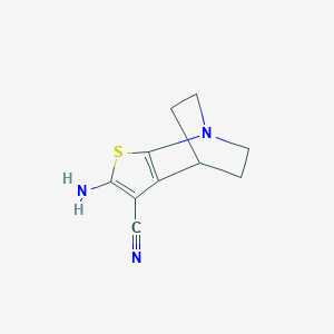 molecular formula C10H11N3S B460582 2-amino-5,6-dihydro-4H-4,7-ethanothieno[2,3-b]pyridine-3-carbonitrile CAS No. 36860-48-7