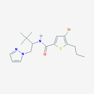 4-BROMO-N-[3,3-DIMETHYL-1-(1H-PYRAZOL-1-YL)-2-BUTANYL]-5-PROPYL-2-THIOPHENECARBOXAMIDE