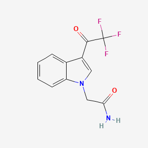 2-[3-(2,2,2-trifluoroacetyl)-1H-indol-1-yl]acetamide