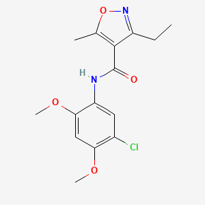 N-(5-chloro-2,4-dimethoxyphenyl)-3-ethyl-5-methyl-4-isoxazolecarboxamide