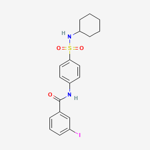 molecular formula C19H21IN2O3S B4605872 N-[4-(cyclohexylsulfamoyl)phenyl]-3-iodobenzamide 