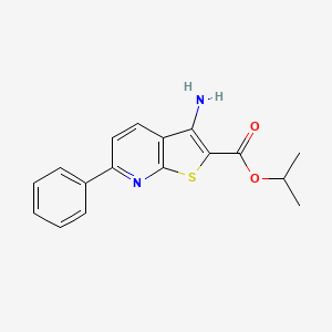 molecular formula C17H16N2O2S B4605878 isopropyl 3-amino-6-phenylthieno[2,3-b]pyridine-2-carboxylate 