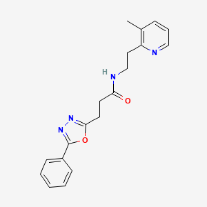 N-[2-(3-methyl-2-pyridinyl)ethyl]-3-(5-phenyl-1,3,4-oxadiazol-2-yl)propanamide