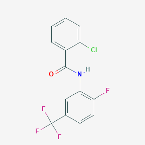 molecular formula C14H8ClF4NO B4605921 2-CHLORO-N1-[2-FLUORO-5-(TRIFLUOROMETHYL)PHENYL]BENZAMIDE 