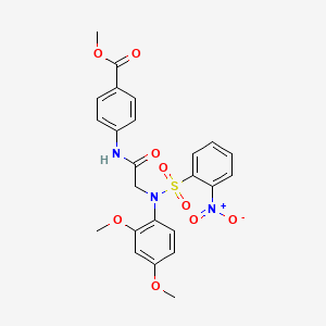 methyl 4-({N-(2,4-dimethoxyphenyl)-N-[(2-nitrophenyl)sulfonyl]glycyl}amino)benzoate