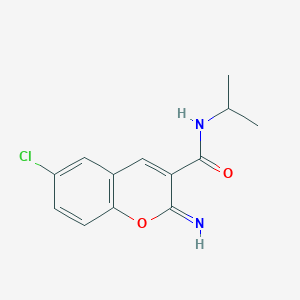 6-chloro-2-imino-N-(propan-2-yl)-2H-chromene-3-carboxamide