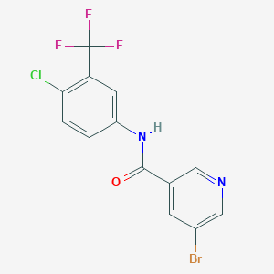 5-bromo-N-[4-chloro-3-(trifluoromethyl)phenyl]nicotinamide