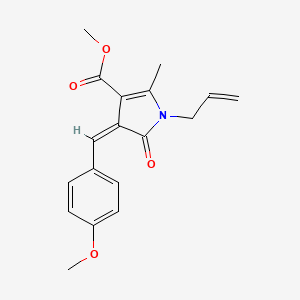 METHYL (4Z)-4-[(4-METHOXYPHENYL)METHYLIDENE]-2-METHYL-5-OXO-1-(PROP-2-EN-1-YL)-4,5-DIHYDRO-1H-PYRROLE-3-CARBOXYLATE