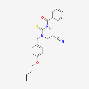 N-{[(4-butoxybenzyl)(2-cyanoethyl)amino]carbonothioyl}benzamide